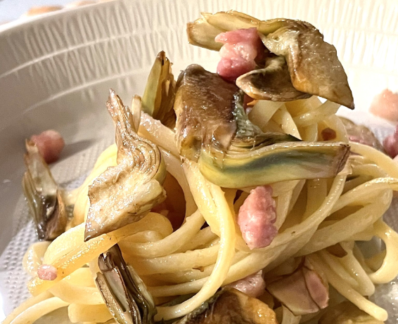 Ricette Estive – Linguine Carciofi e Guanciale