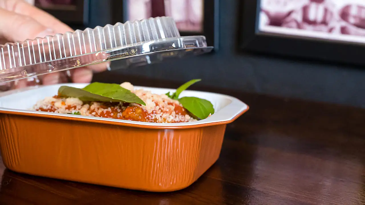 contenitore take away in alluminio con coperchio