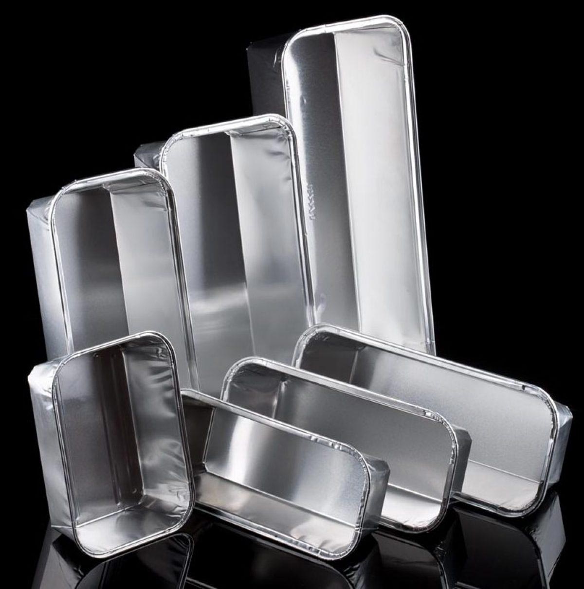 Non-stick aluminium containers