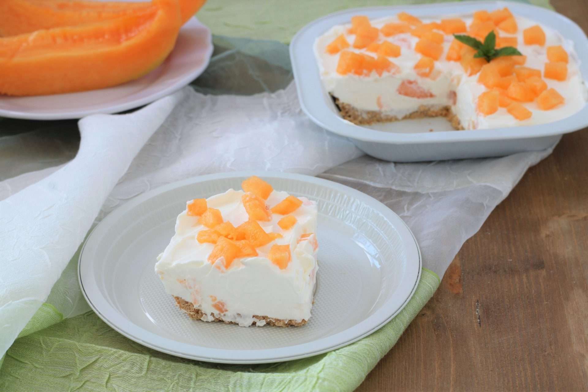 Piatto in Alluminio – Ricetta Torta fredda al Cantalupo